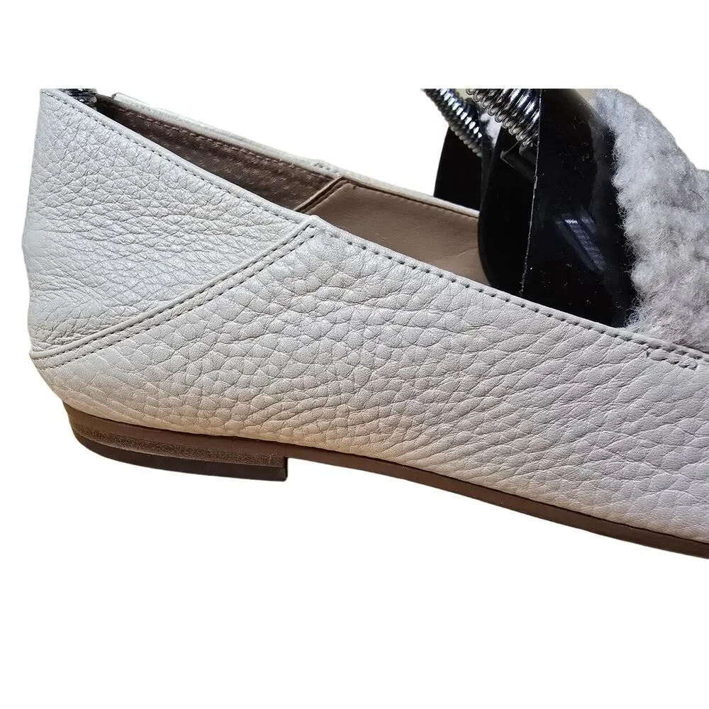 Vionic Leather and Faux Fur Loafer US Womens Size 6.5 EU 37.5 soft leather